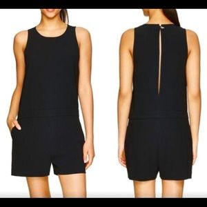 Aritzia babaton black shorts romper, size 4, excellent condition